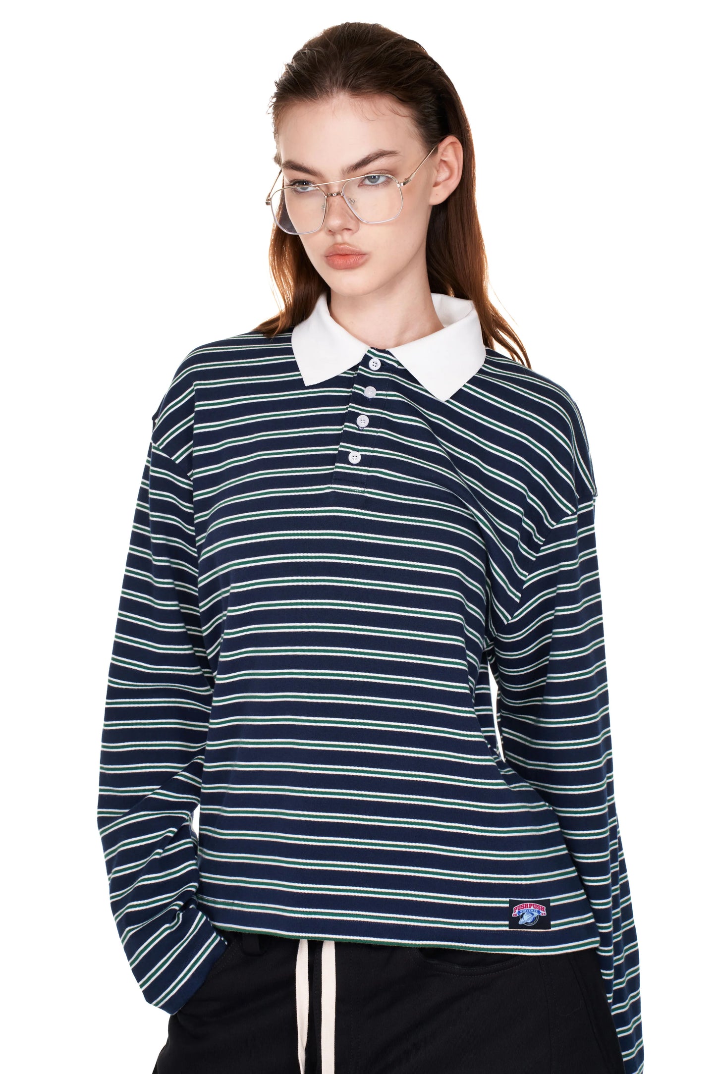 PUSH PUSH - RUGBY POLO SHIRT / Navy Green