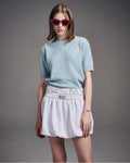 MARDI MERCREDI -  RACCOON BLENDED TOP SHORT SLEEVE SATIN SPADE_MINT