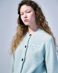 MARDI MERCREDI -  RACCOON BLENDED CARDIGAN ROUND NECK SPADE_BABYBLUE