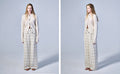 MARDI MERCREDI -  RACCOON BLENDED CARDIGAN ROUND NECK SPADE_IVORY