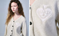 MARDI MERCREDI -  RACCOON BLENDED CARDIGAN V NECK SPADE_CREAM