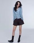 MARDI MERCREDI -  RACCOON BLENDED CARDIGAN V NECK SPADE_MINT