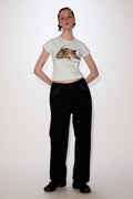 REST & RECREATION -  RIRI CROP T-SHIRT - SKYBLUE