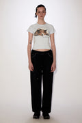 REST & RECREATION -  RIRI CROP T-SHIRT - SKYBLUE