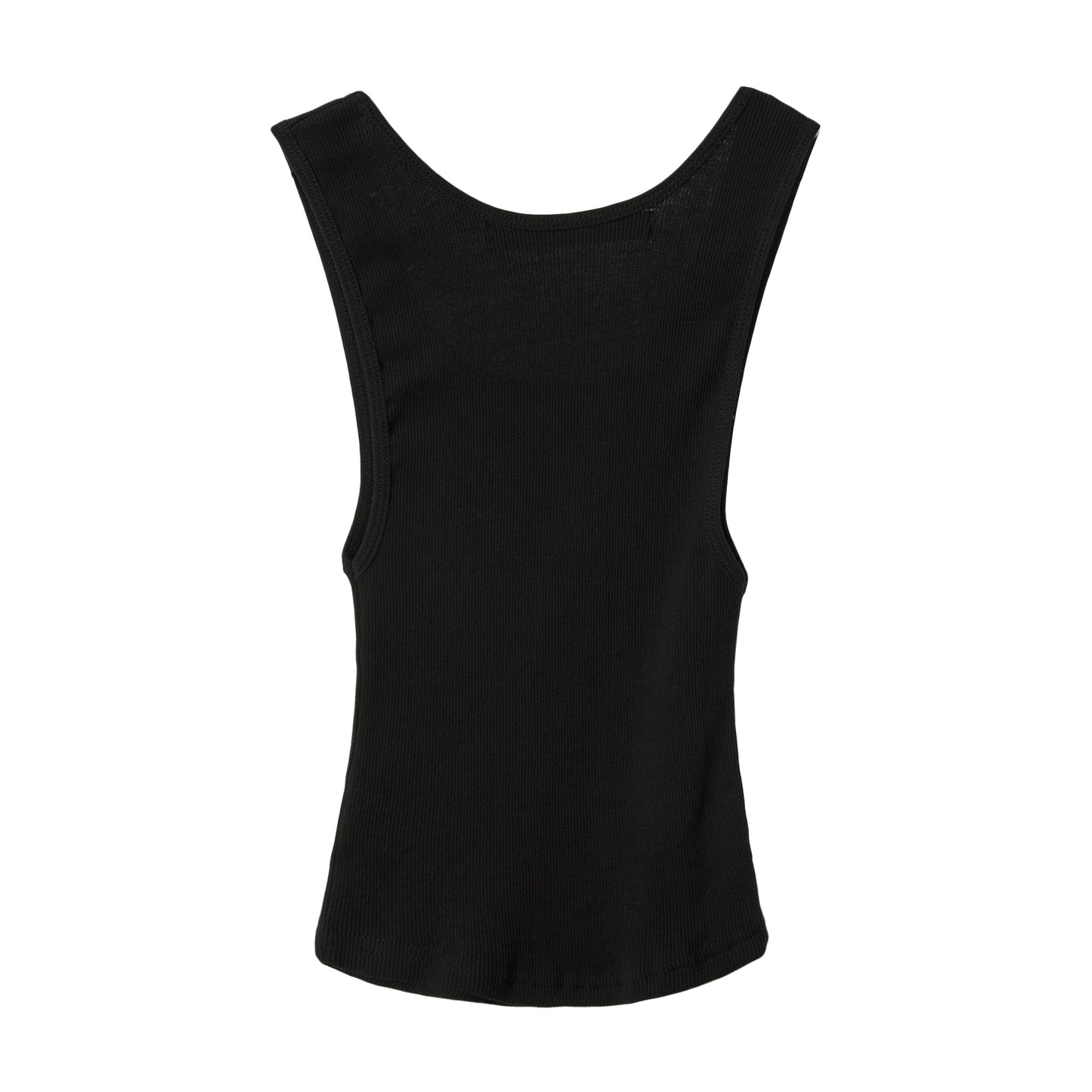 REST & RECREATION -  RR LOGO SHORT TANK TOP - BLACK