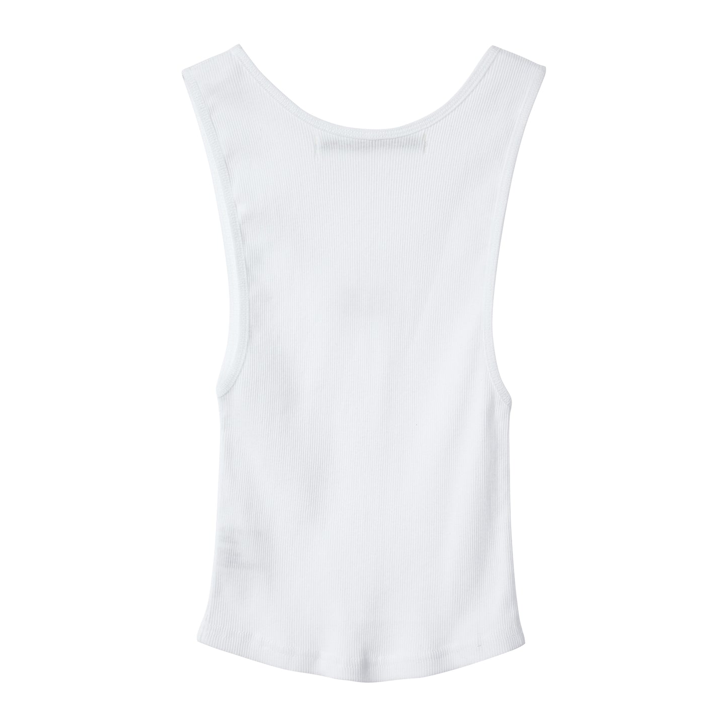 REST & RECREATION -  RR LOGO SHORT TANK TOP - WHITE