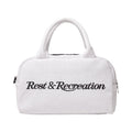 REST & RECREATION -  RR LOGO TERRY TOTE BAG - WHITE