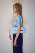 REST & RECREATION -  RR LOGO TERRY SHOULDER BAG - SKYBLUE