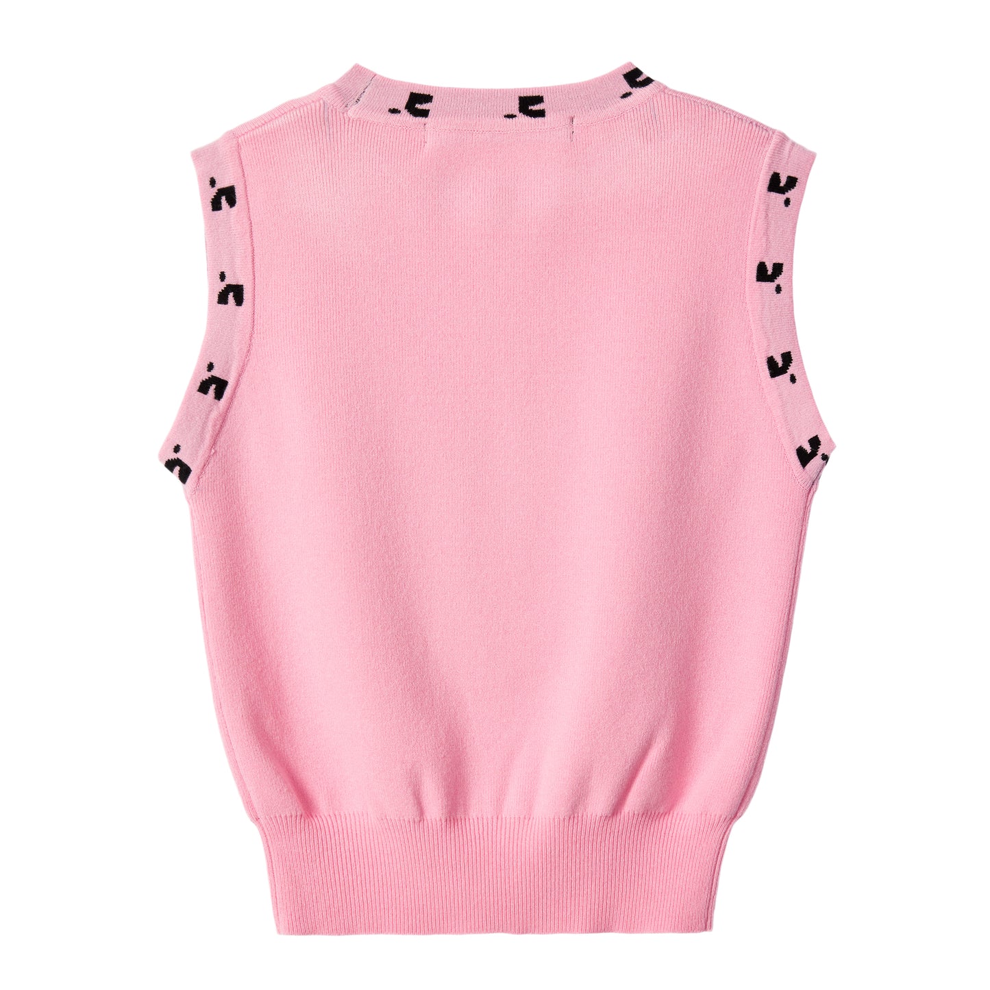 REST & RECREATION -  RR LOGO SLEEVELESS KNIT TOP - PINK