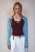 REST & RECREATION -  RR KNIT BOLERO - SKYBLUE