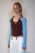 REST & RECREATION -  RR KNIT BOLERO - SKYBLUE