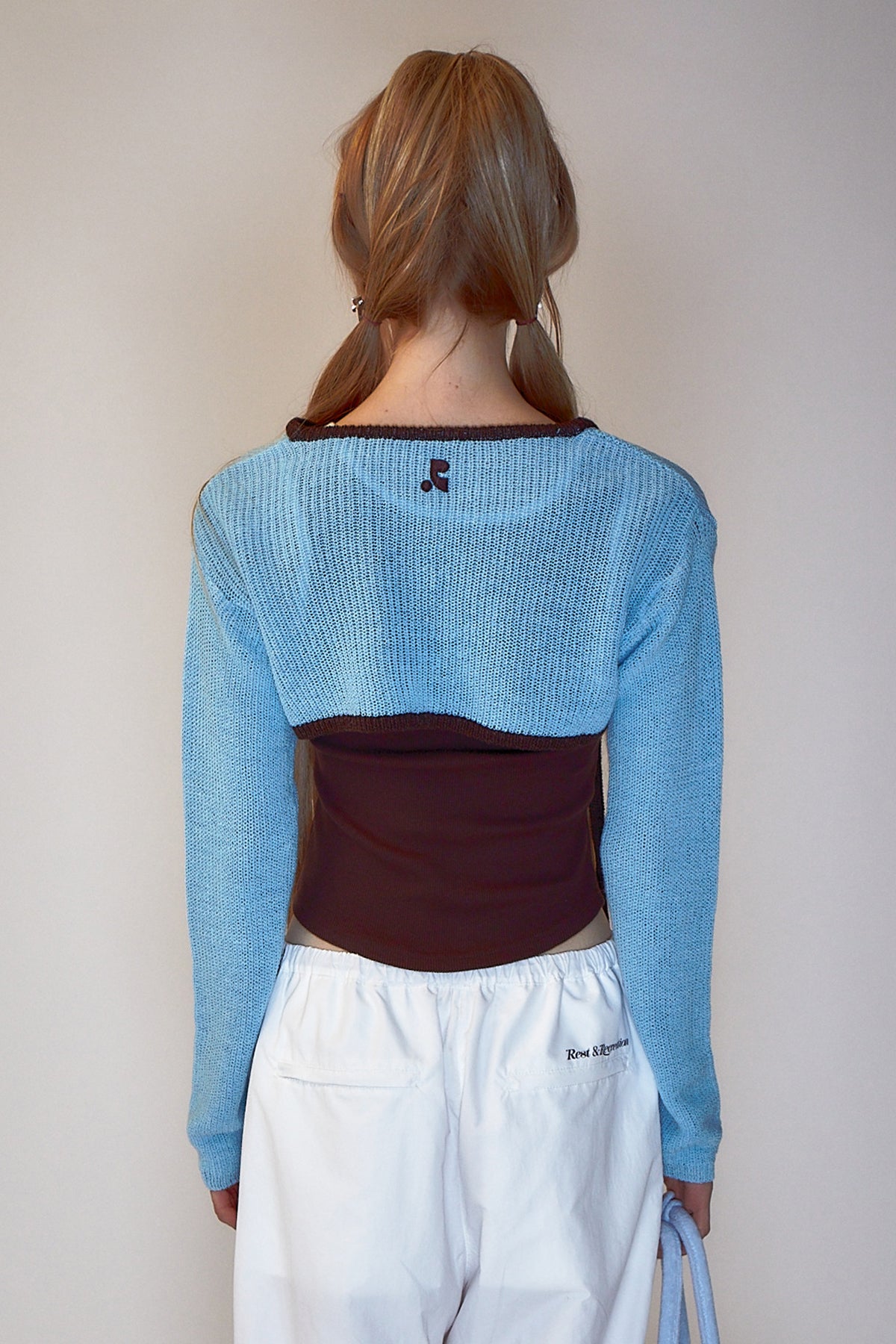 REST & RECREATION -  RR KNIT BOLERO - SKYBLUE