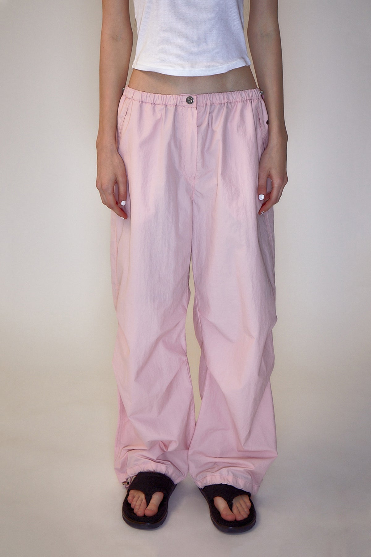 REST & RECREATION -  RR LOGO STRING PANTS - PINK