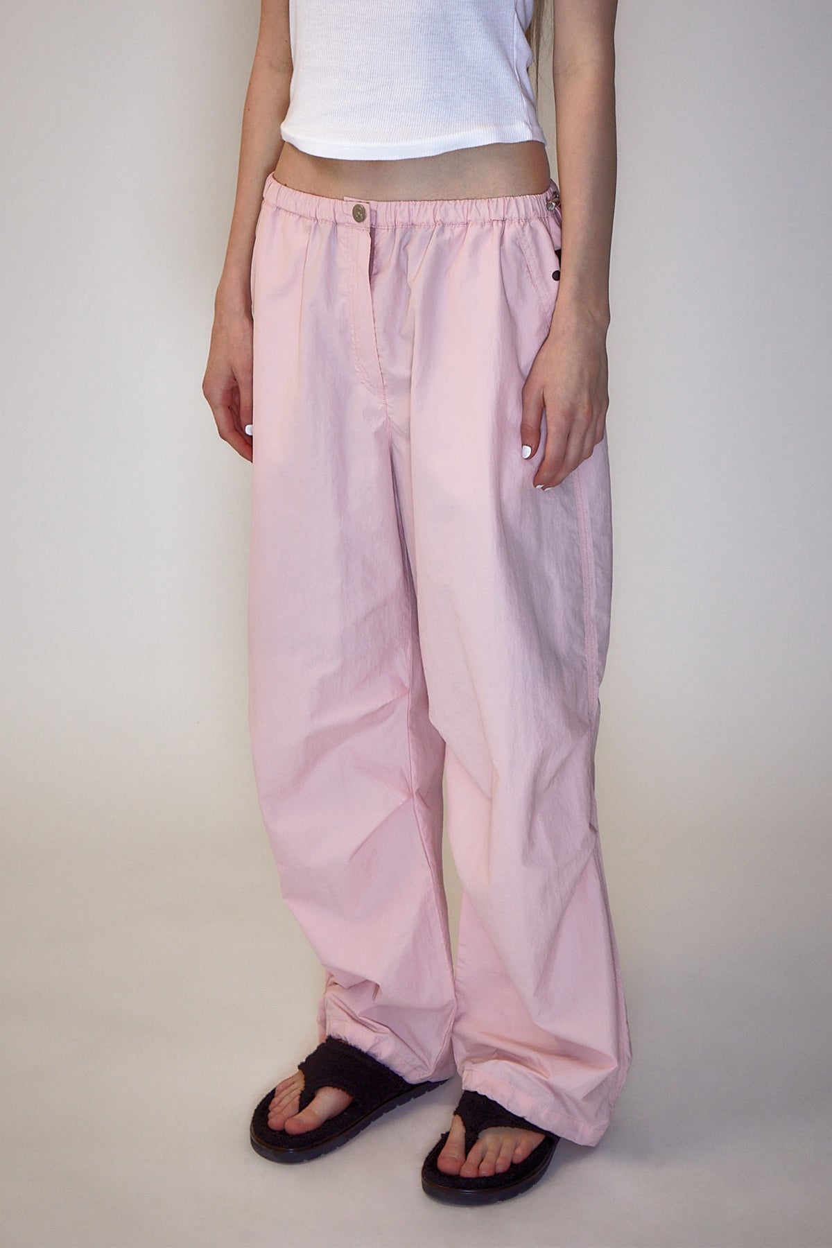 REST & RECREATION -  RR LOGO STRING PANTS - PINK