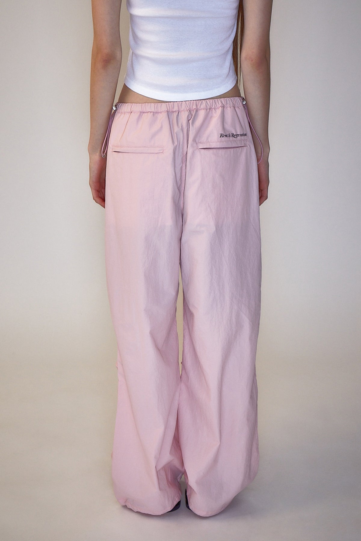 REST & RECREATION -  RR LOGO STRING PANTS - PINK