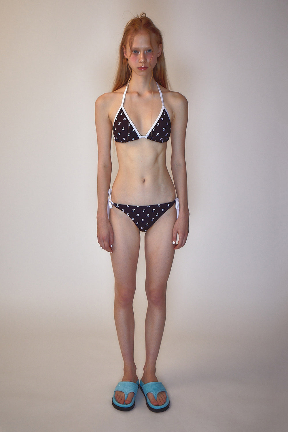 REST & RECREATION -  RR LOGO PATTERN BIKINI - BLACK