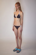 REST & RECREATION -  RR LOGO PATTERN BIKINI - BLACK