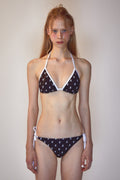 REST & RECREATION -  RR LOGO PATTERN BIKINI - BLACK