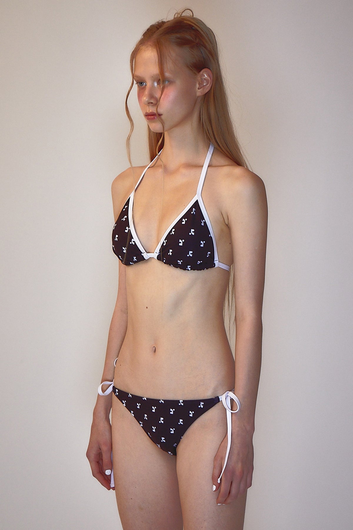 REST & RECREATION -  RR LOGO PATTERN BIKINI - BLACK