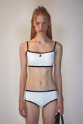 REST & RECREATION -  RR LOGO BIKINI - WHITE