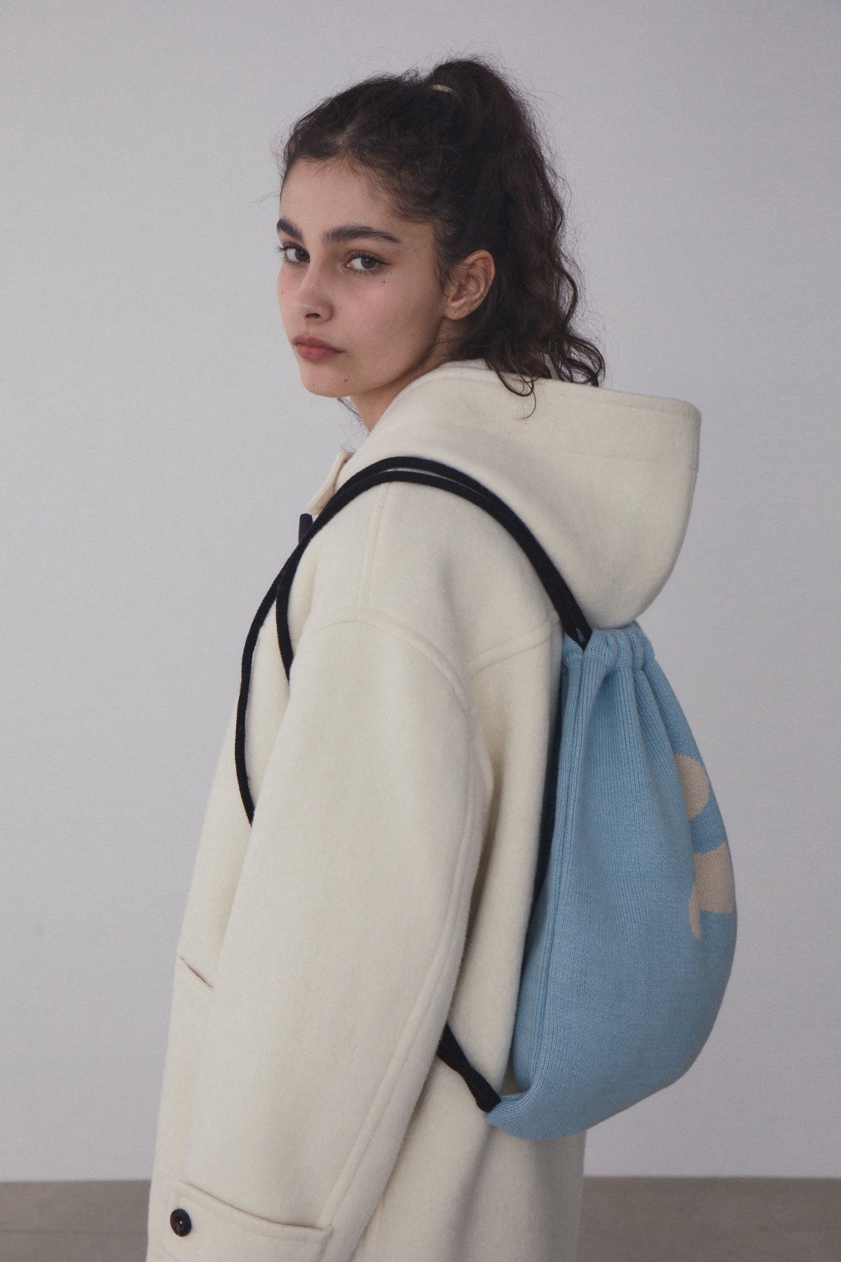 REST & RECREATION -  RR JACQUARD STRING BACKPACK - SKYBLUE