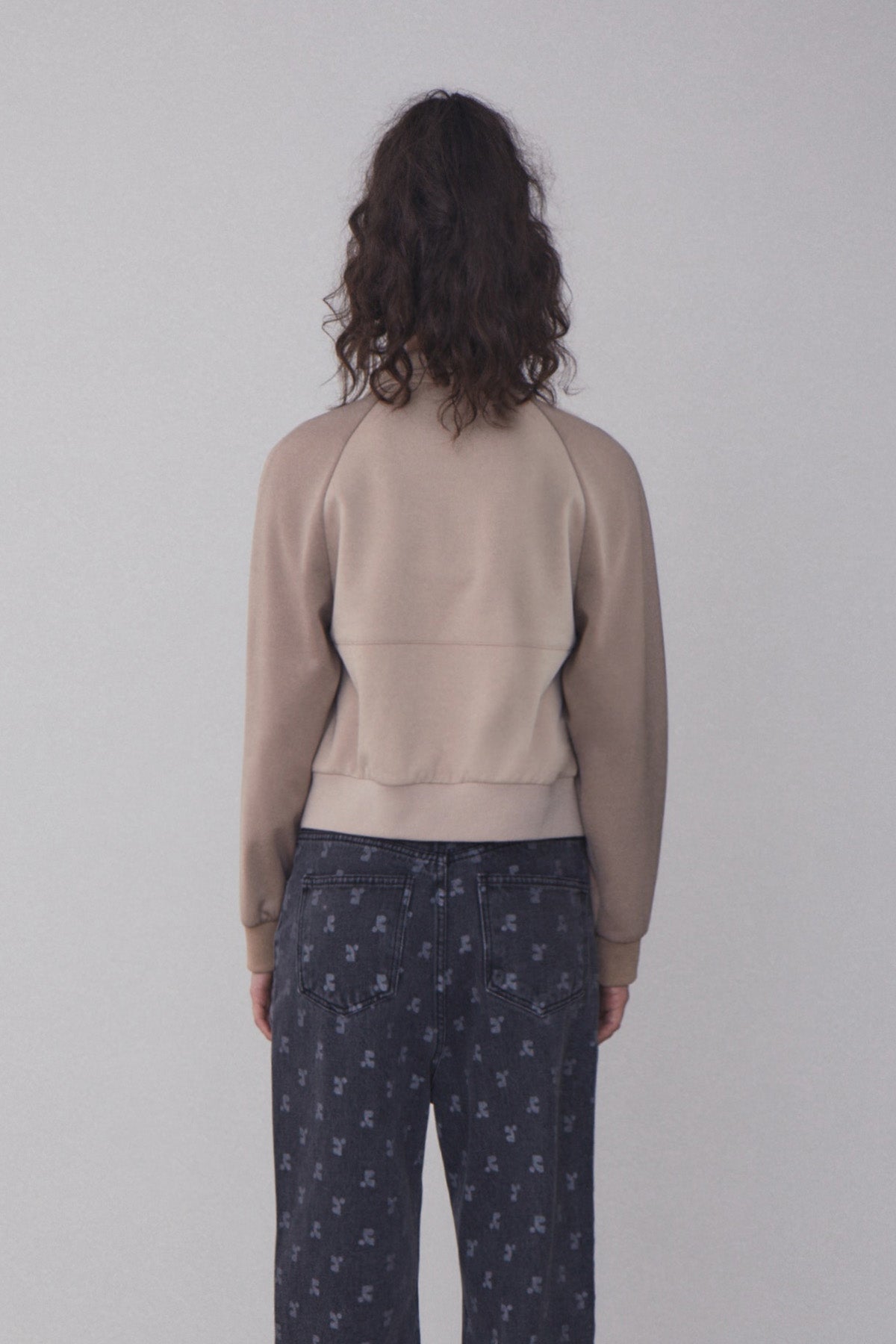 REST & RECREATION -  RR RAGLAN JERSEY JACKET - BEIGE