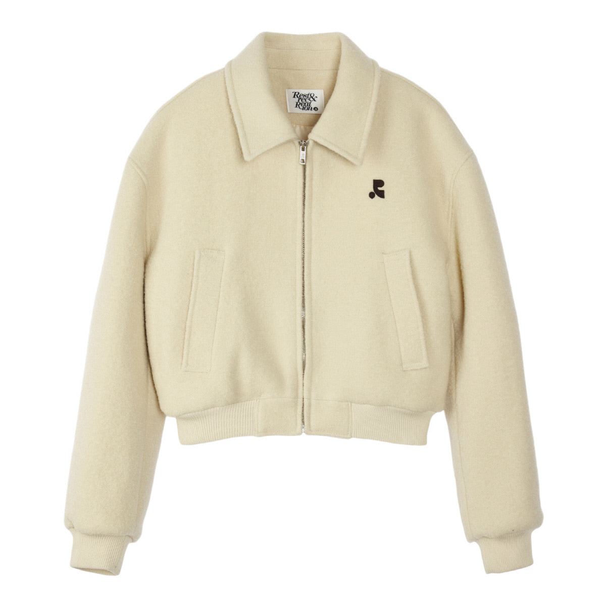 REST & RECREATION -  RR COMMUNITY BOMBER JACKET - IVORY