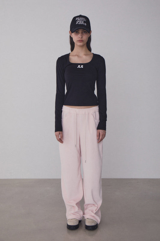 REST & RECREATION -  RR VELVET JOGGER PANTS - PINK