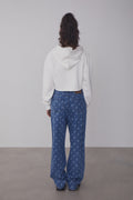 REST & RECREATION -  RR PRINTED DENIM PANTS - BLUE