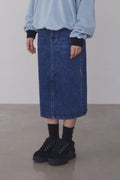 REST & RECREATION -  RR DENIM MIDI SKIRT - BLUE