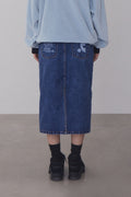 REST & RECREATION -  RR DENIM MIDI SKIRT - BLUE