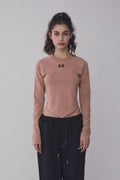 REST & RECREATION -  RR ARROW POINT LONG SLEEVE T-SHIRT - BRICK