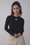 REST & RECREATION -  RR ARROW POINT LONG SLEEVE T-SHIRT - BLACK