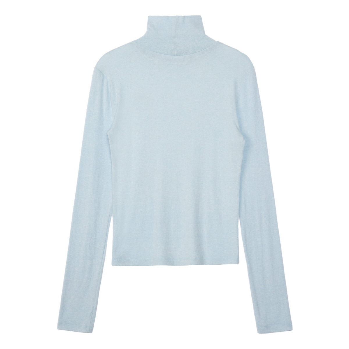 REST & RECREATION -  RR HIGH NECK LONG SLEEVE TOP - SKYBLUE