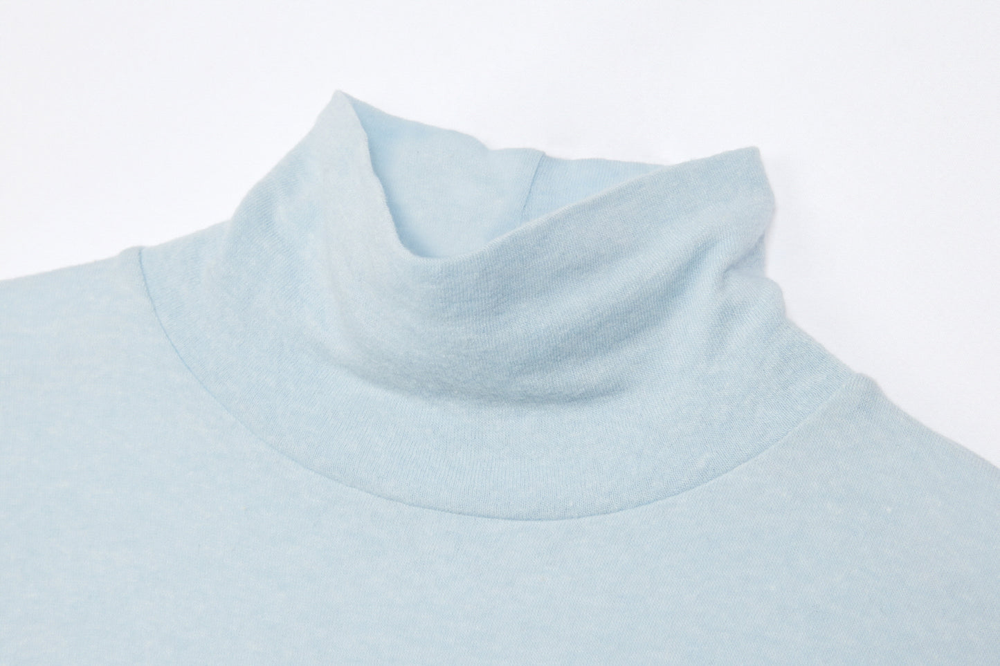 REST & RECREATION -  RR HIGH NECK LONG SLEEVE TOP - SKYBLUE