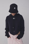 REST & RECREATION -  RR ARROW POINT HOODIE - BLACK