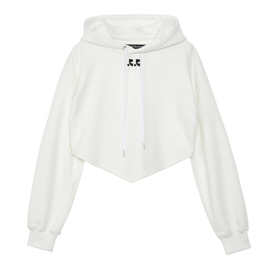 REST & RECREATION -  RR ARROW POINT HOODIE - WHITE