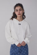 REST & RECREATION -  RR ARROW POINT HOODIE - WHITE