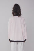 REST & RECREATION -  RR VELVET HALF ZIP-UP - PINK