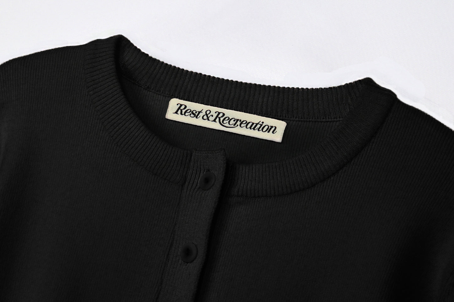 REST & RECREATION -  RR CROPPED KNIT CARDIGAN ( 3 COLOUR )