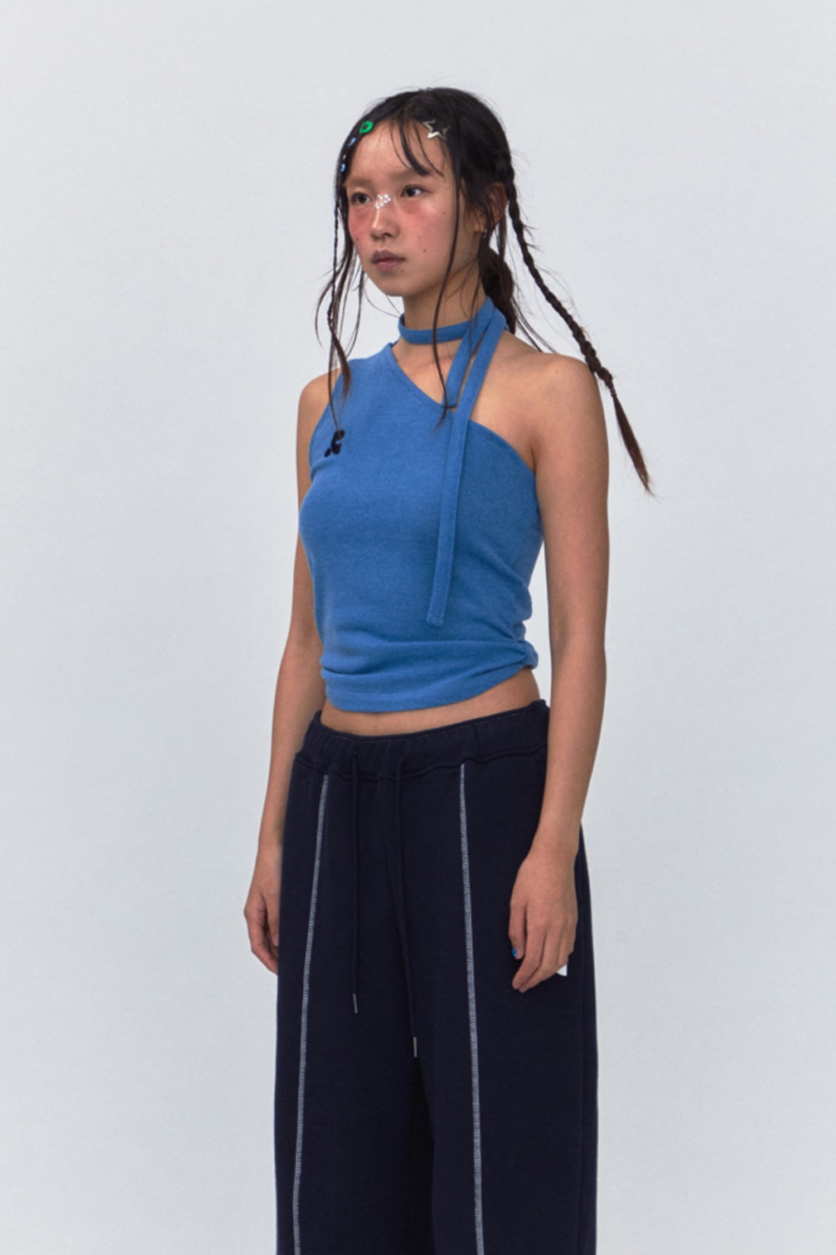 REST & RECREATION -  RR ONE SHOULDER TIE TOP（ 2 colour）