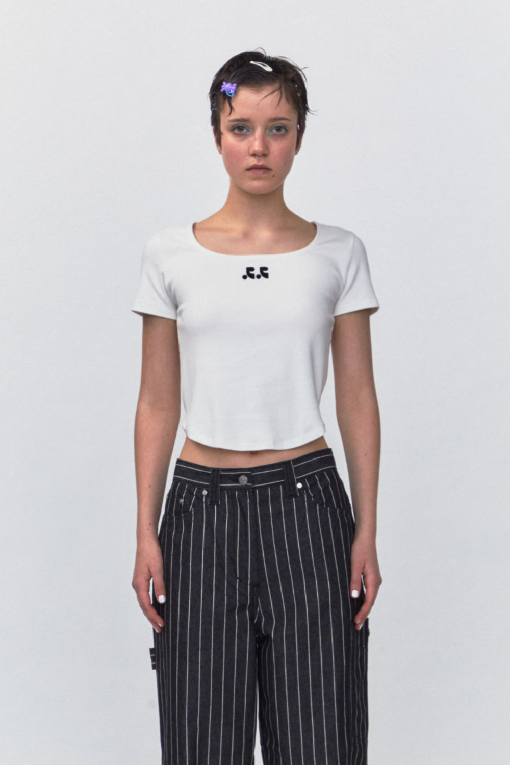REST & RECREATION -  RR SQUARE NECK TOP White