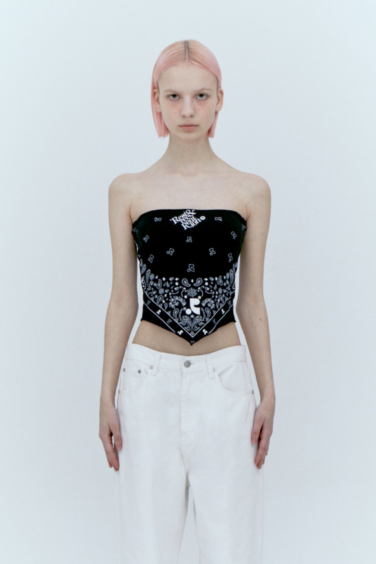 REST & RECREATION - BANDANA TUBE TOP - BLACK