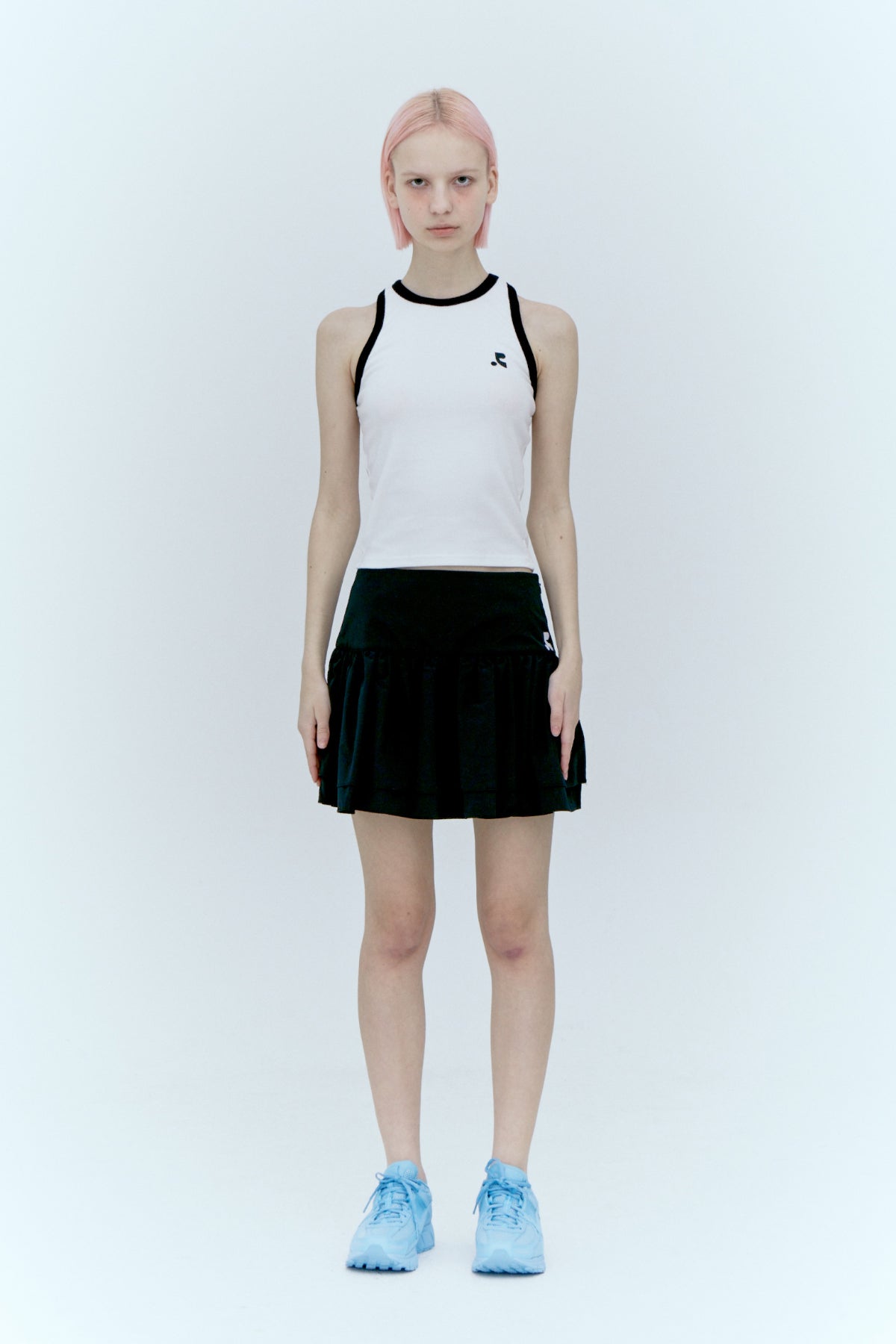 REST & RECREATION -  RACER TANK TOP - WHITE