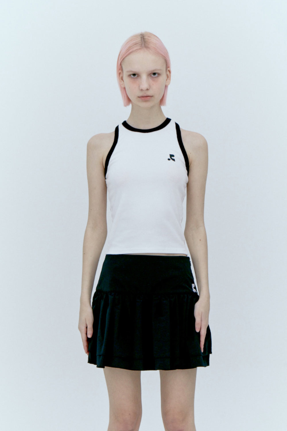 REST & RECREATION -  RACER TANK TOP - WHITE