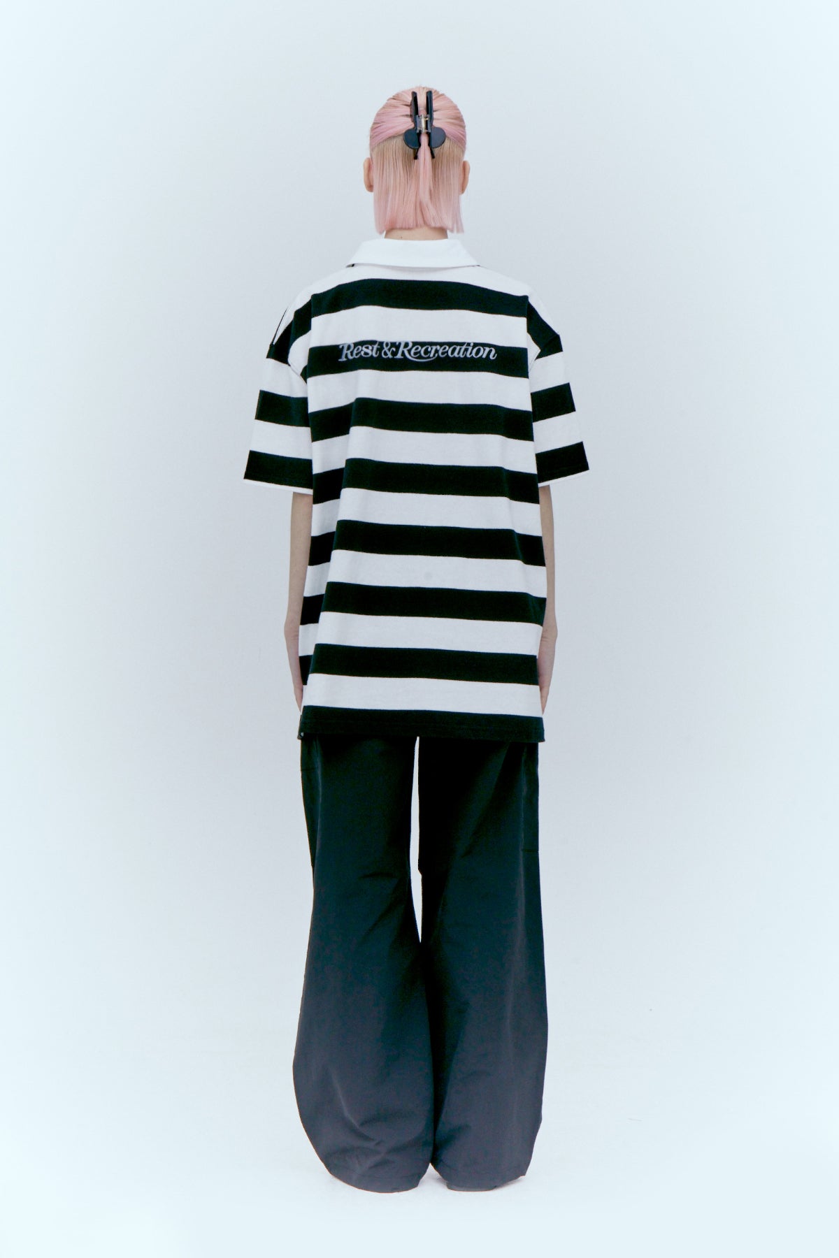 REST & RECREATION -  STRIPE RUGBY T-SHIRT（ 3 colour）