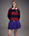 MARDI MERCREDI -  RUGBY SHIRT STRIPE ALUMNI CLASSIQUE_BURGUNDY NAVY