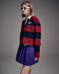 MARDI MERCREDI -  RUGBY SHIRT STRIPE ALUMNI CLASSIQUE_BURGUNDY NAVY