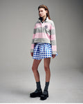 MARDI MERCREDI -  RUGBY SHIRT STRIPE FLOWER_GREY PINK