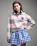 MARDI MERCREDI -  RUGBY SHIRT STRIPE FLOWER_GREY PINK